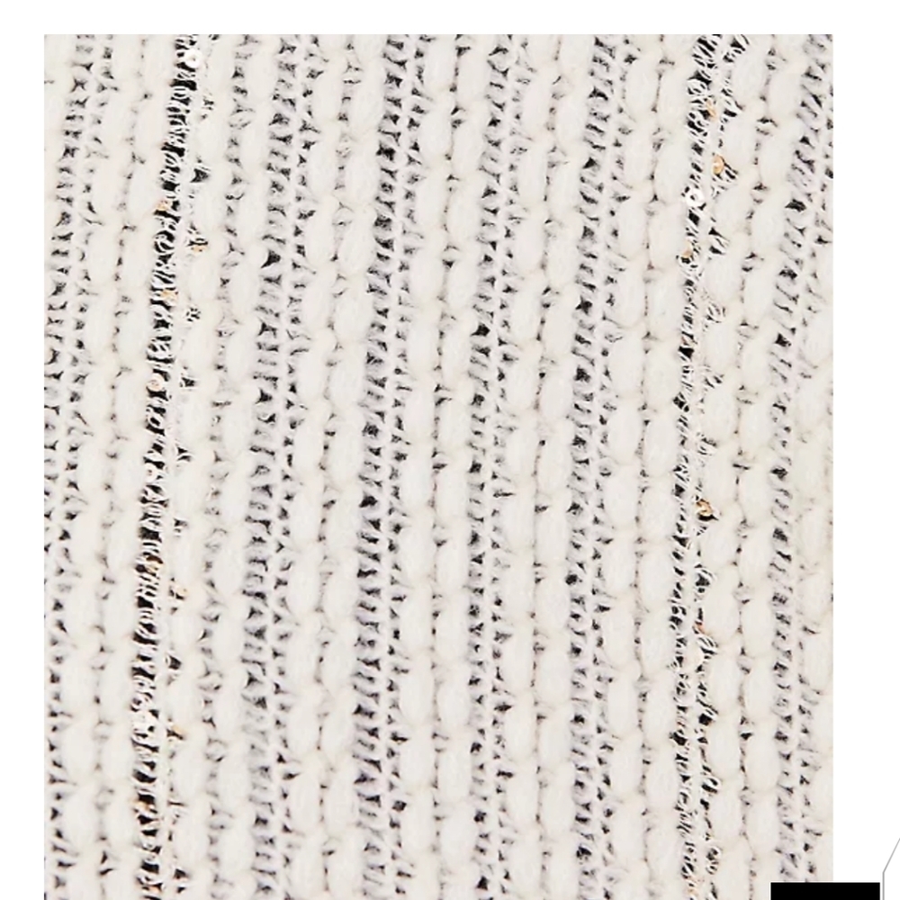 🆕IVORY SEQUIN COZY RUFFLE RUANA - PLUS SIZE - Picture 5 of 5